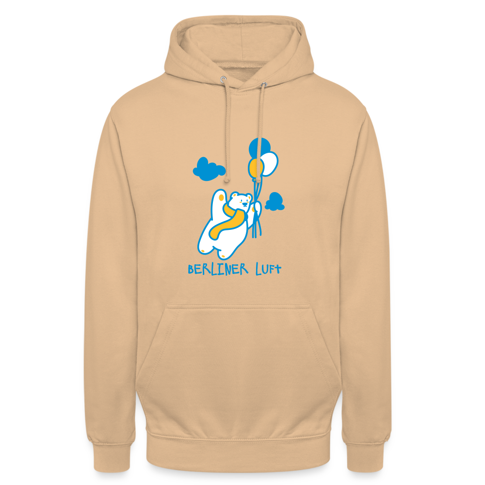 Der Bär fliegt - Unisex Hoodie - Pfirsich