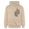 Der Turm von unten - schwarz - Hoodie - Sand