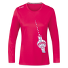 Fernsehturm Geometrie - Frauen Sport Langarmshirt - dunkles Pink