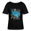 Trinidad oder Treptow - Relaxed Rundhals Frauen Bio-T-Shirt - Schwarz