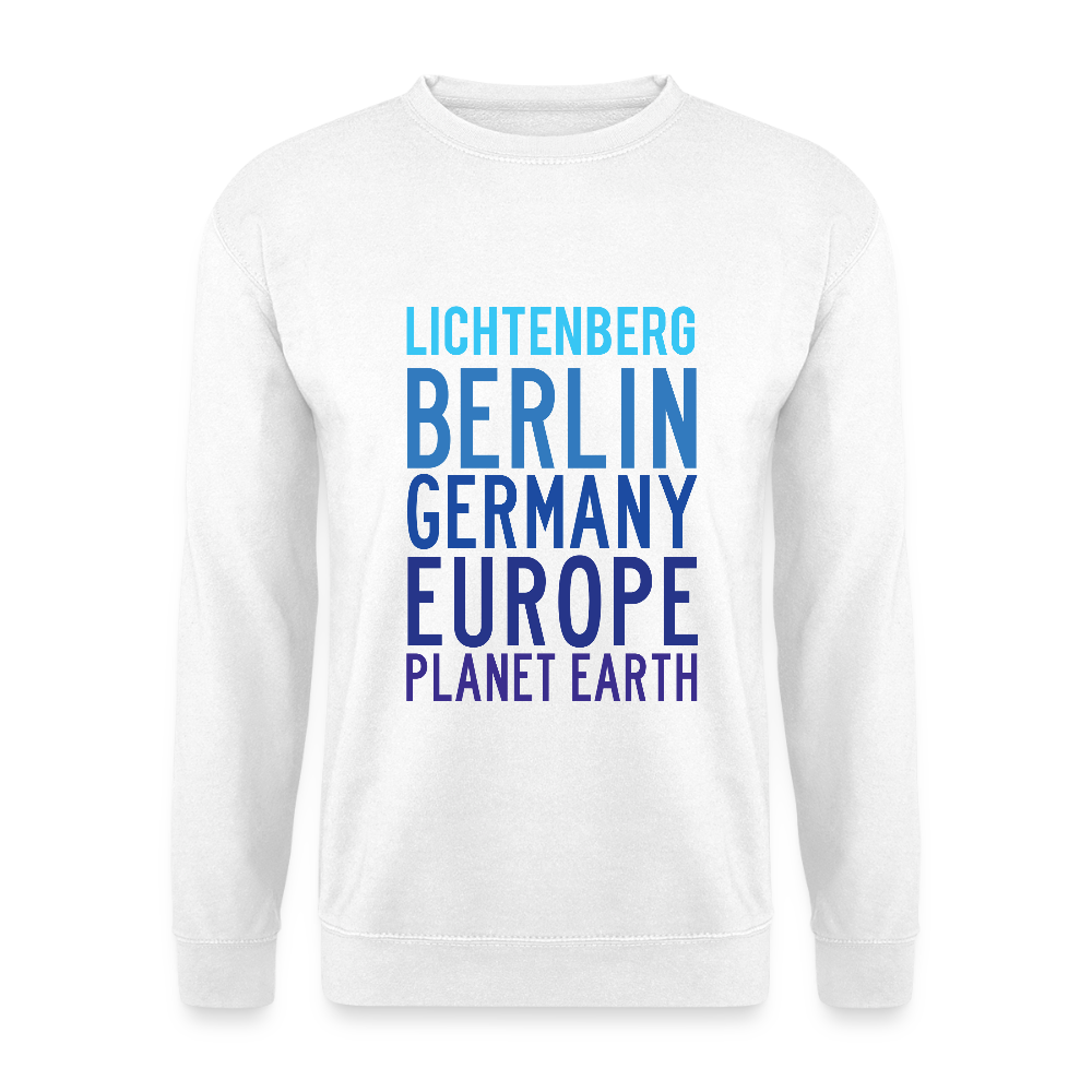 Lichtenberg Planet Earth - Unisex Pullover - Weiß