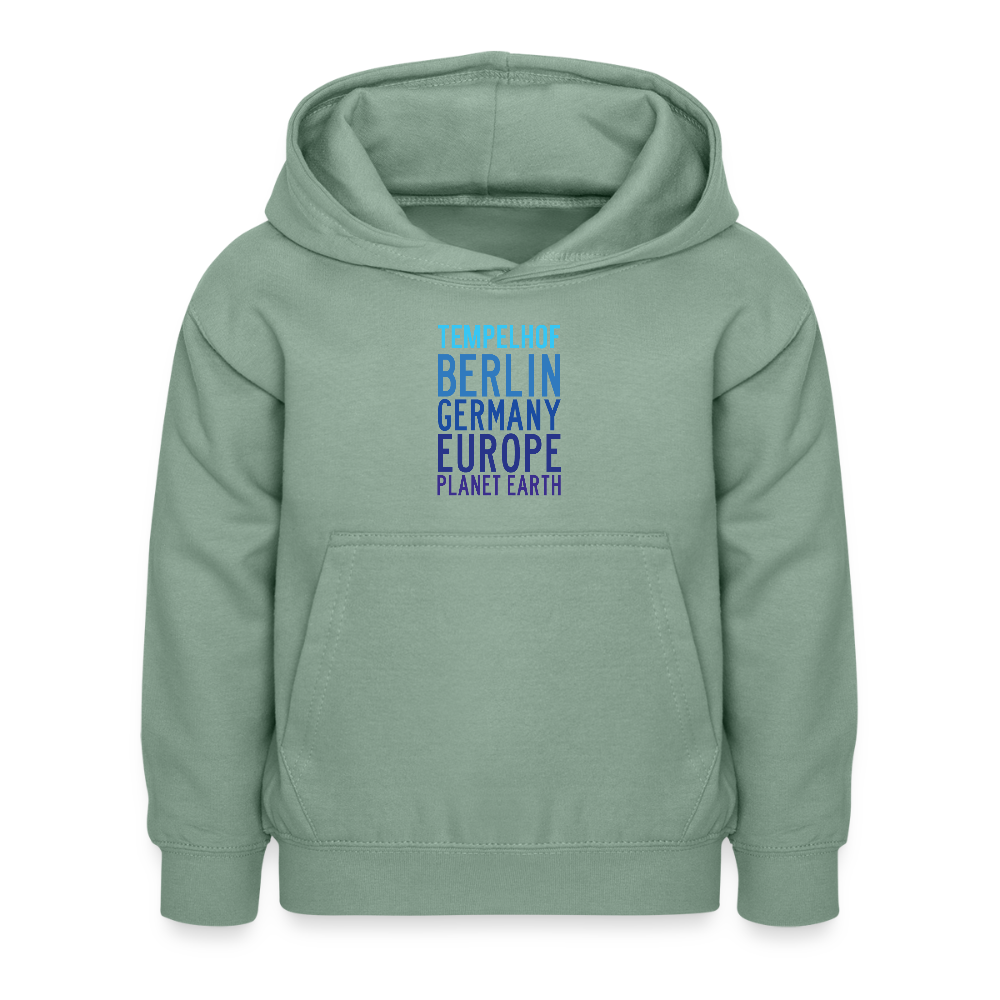Tempelhof Planet Earth - Kinder Hoodie - Graugrün