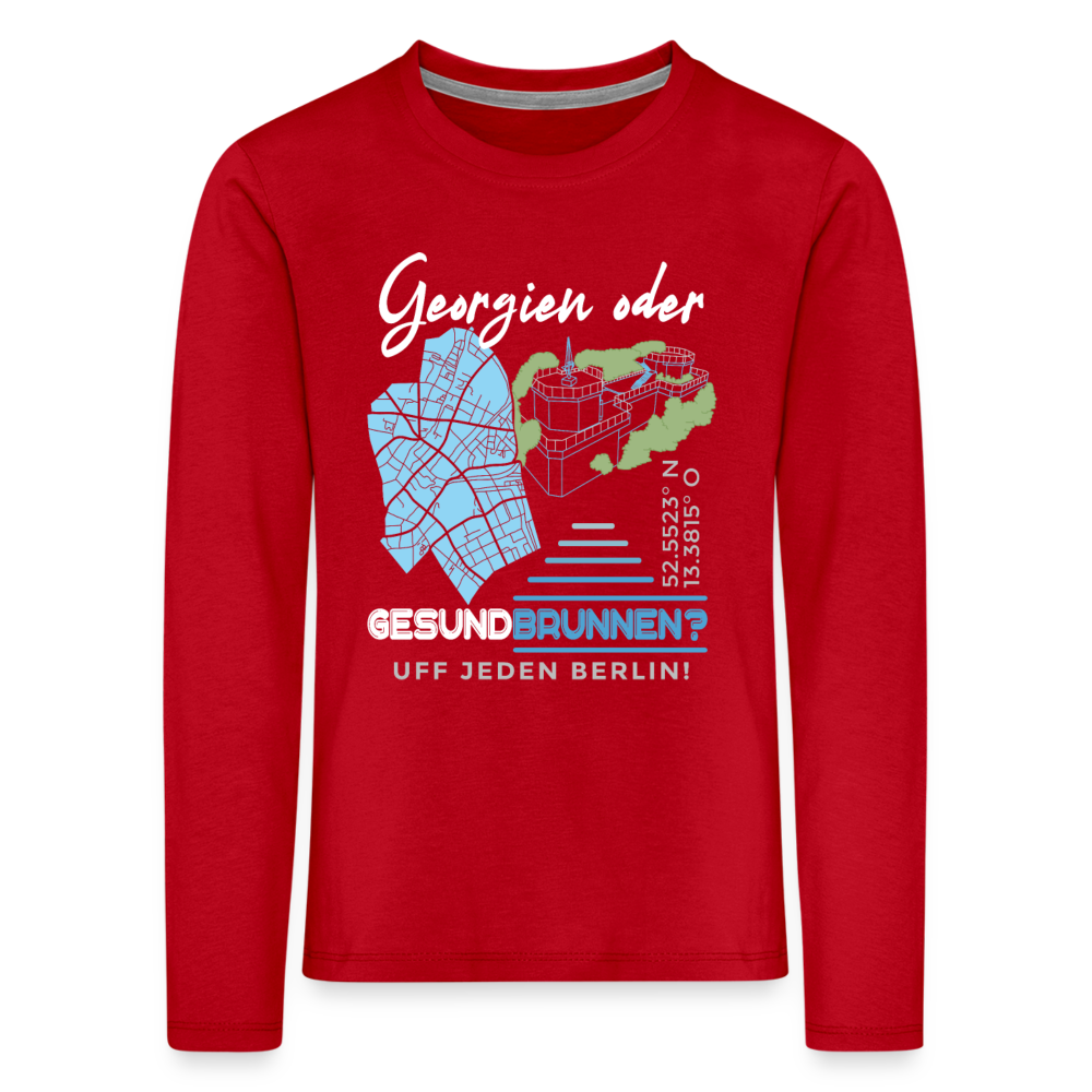 Georgien oder Gesundbrunnen - Kinder Langarmshirt - Rot
