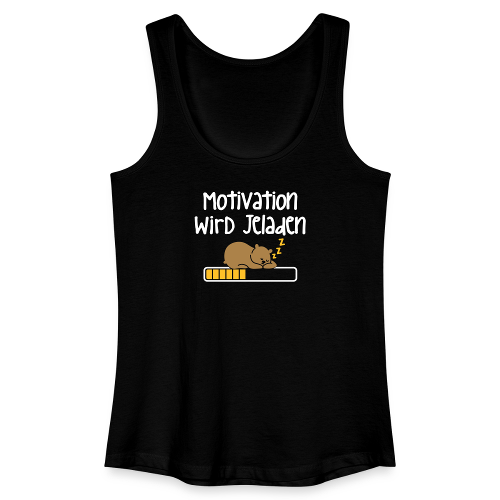 Motivation Wird Jeladen Warten - Frauen Bio Tank Top - Schwarz