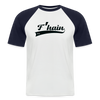 F'hain - Männer Baseball T-Shirt - Weiß/Navy