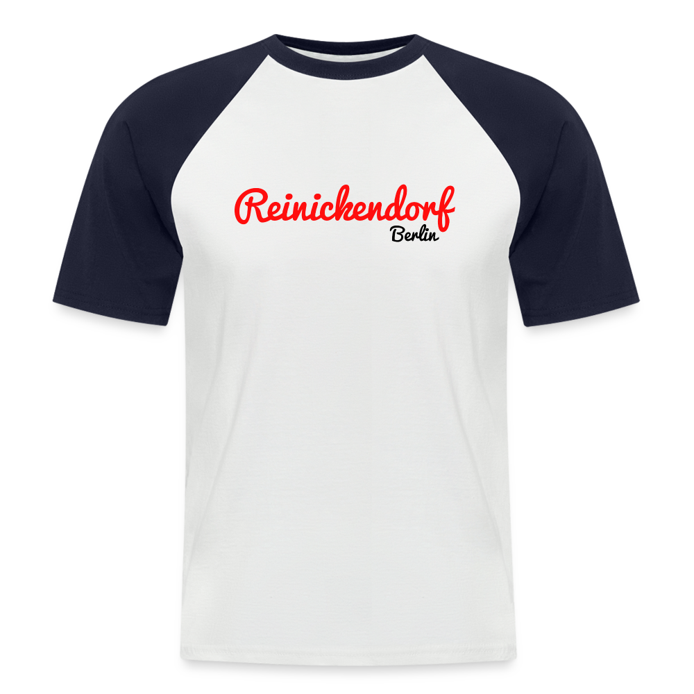 Reinickendorf Berlin - Männer Baseball T-Shirt - Weiß/Navy