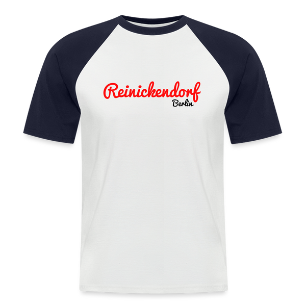 Reinickendorf Berlin - Männer Baseball T-Shirt - Weiß/Navy