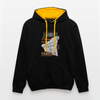 Panama oder Pankow - Kontrast Hoodie - Schwarz/Gold