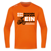 Ein Mann, Ein Biker, Ein Berliner - Männer Sport Langamshirt - Neonorange
