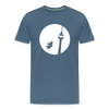 Hund am Fernsehturm - Männer Premium T-Shirt - Blaugrau