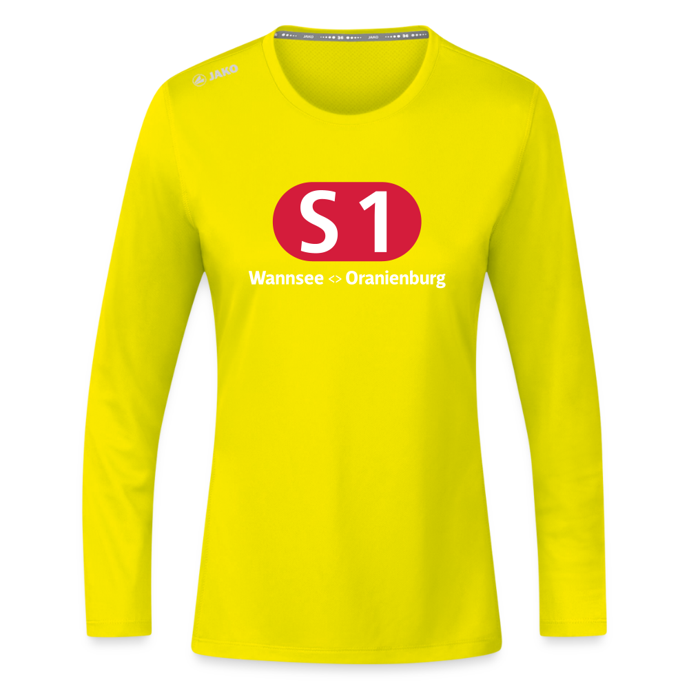 S1 - Frauen Sport Langarmshirt - Neongelb