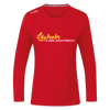 Lächeln is keen Jesichtsbruch - Frauen Sport Langarmshirt - Rot