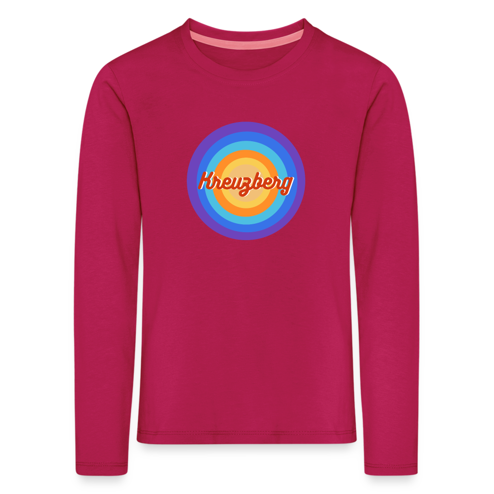 Kreuzberg Retro - Kinder Langarmshirt - dunkles Pink
