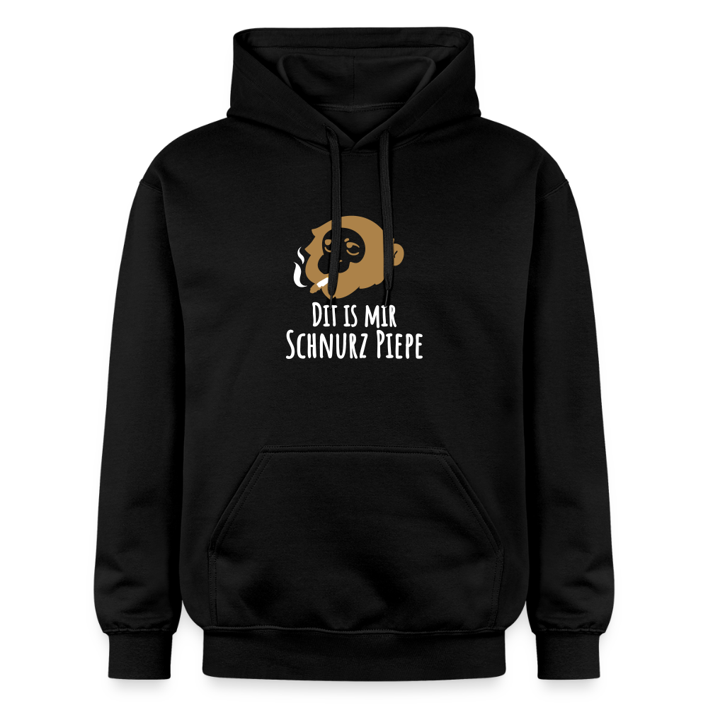 Dit is mir Schnurz Affe - Hoodie - Schwarz