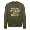 Motivation Wird Jeladen Warten - Unisex Bio Sweatshirt - Khaki
