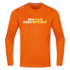 Nich faul! Energieeffizient! - Männer Sport Langamshirt - Neonorange