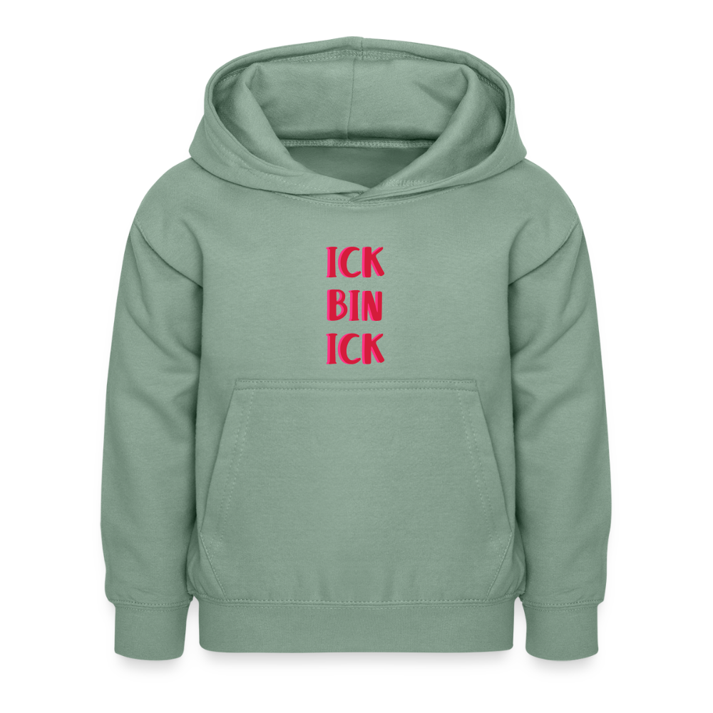 Ick bin Ick! - Kinder Hoodie - Graugrün
