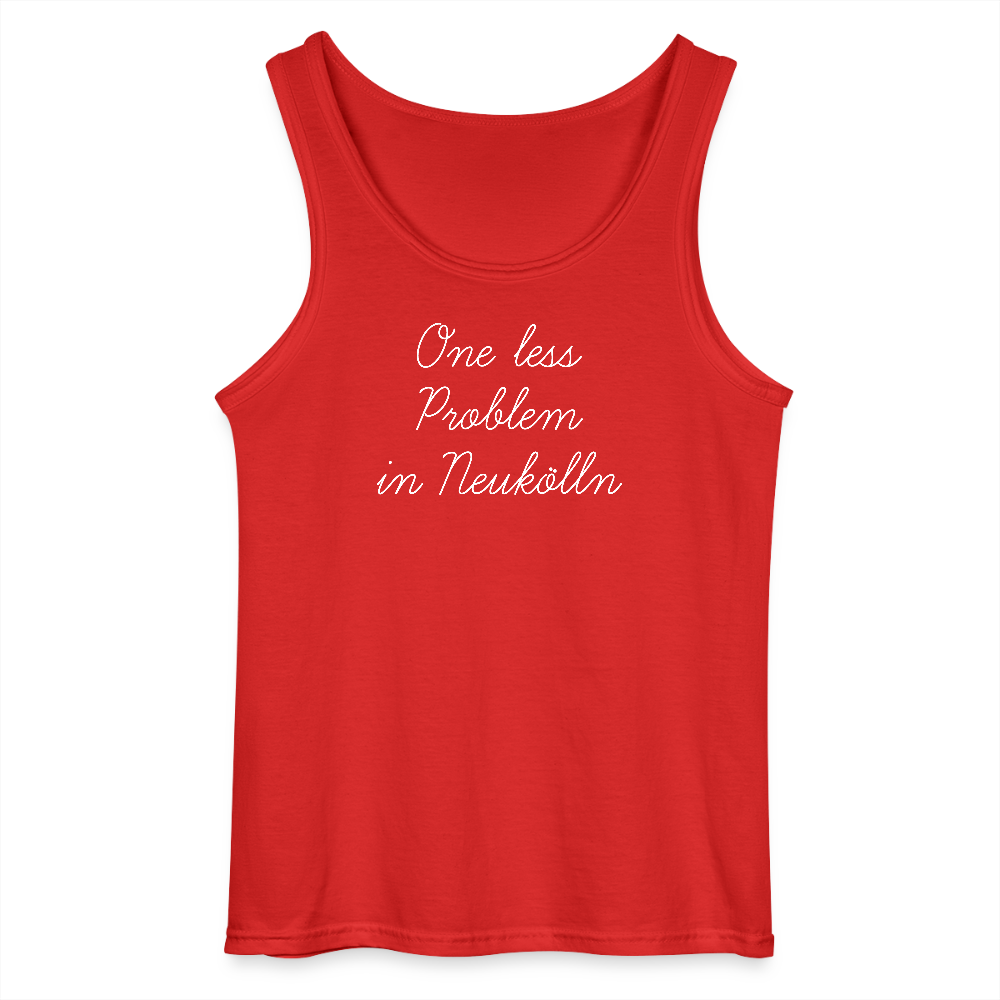 One Less Problem in Neukölln - Männer Tank Top - Rot