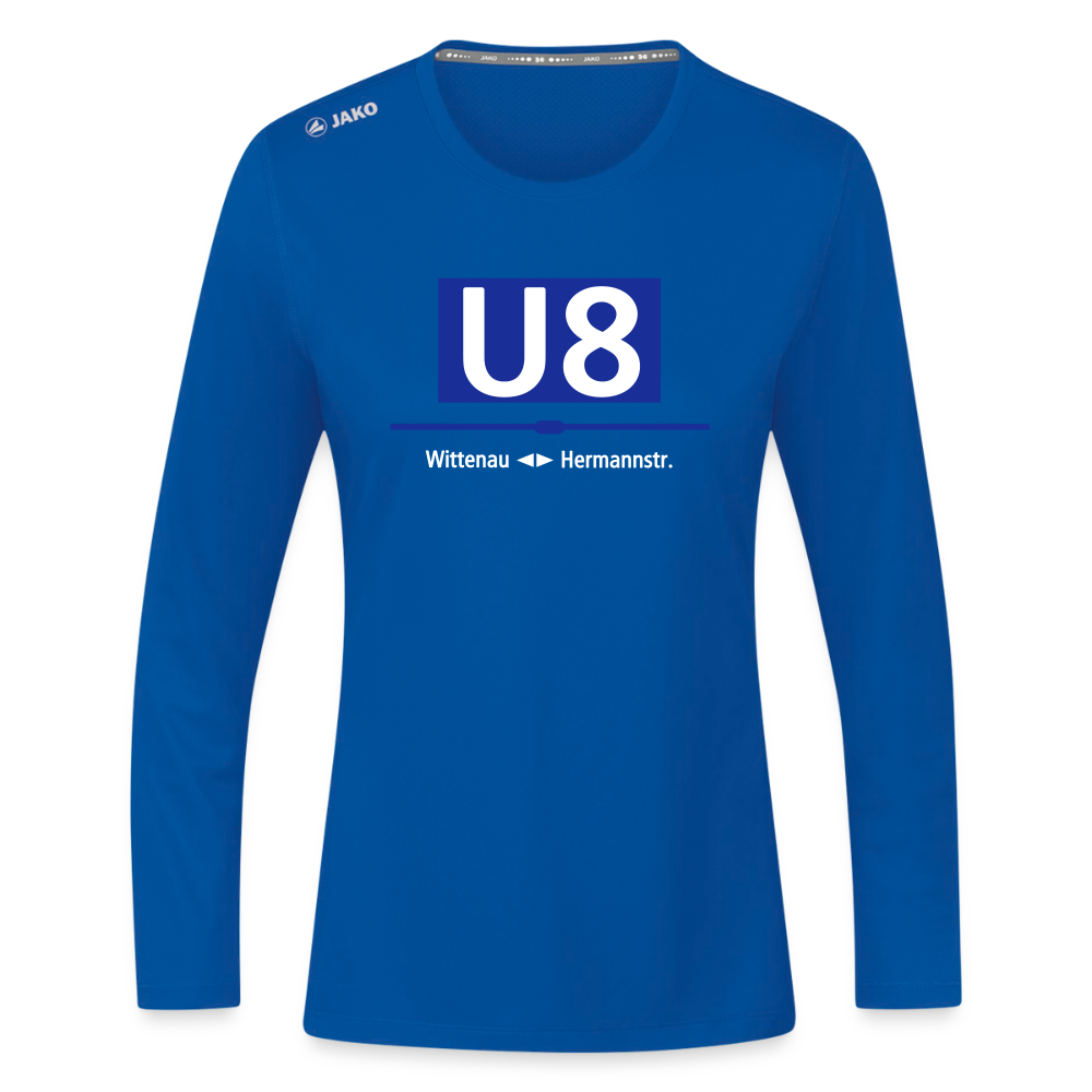 U8 - Frauen Sport Langarmshirt - Royalblau