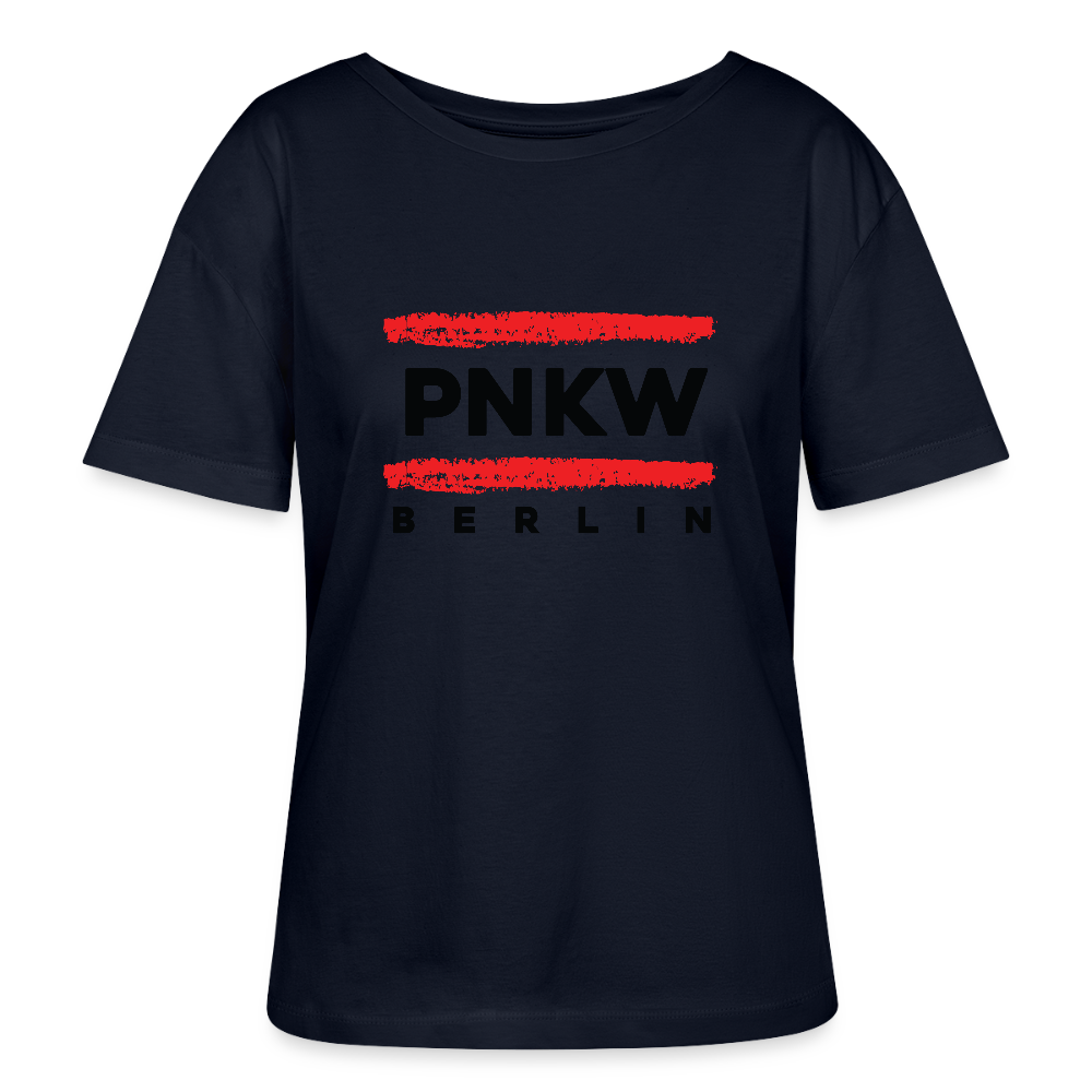 PNKW - Relaxed Rundhals Frauen Bio-T-Shirt - Navy
