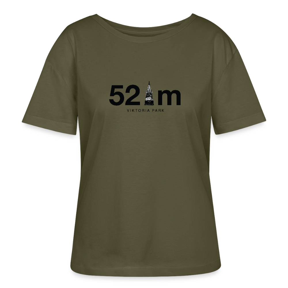 52 m Viktoria Park - Relaxed Rundhals Frauen Bio-T-Shirt - Khaki