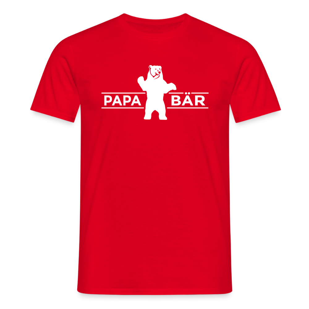 Papa Bär - Männer Premium T-Shirt - Rot