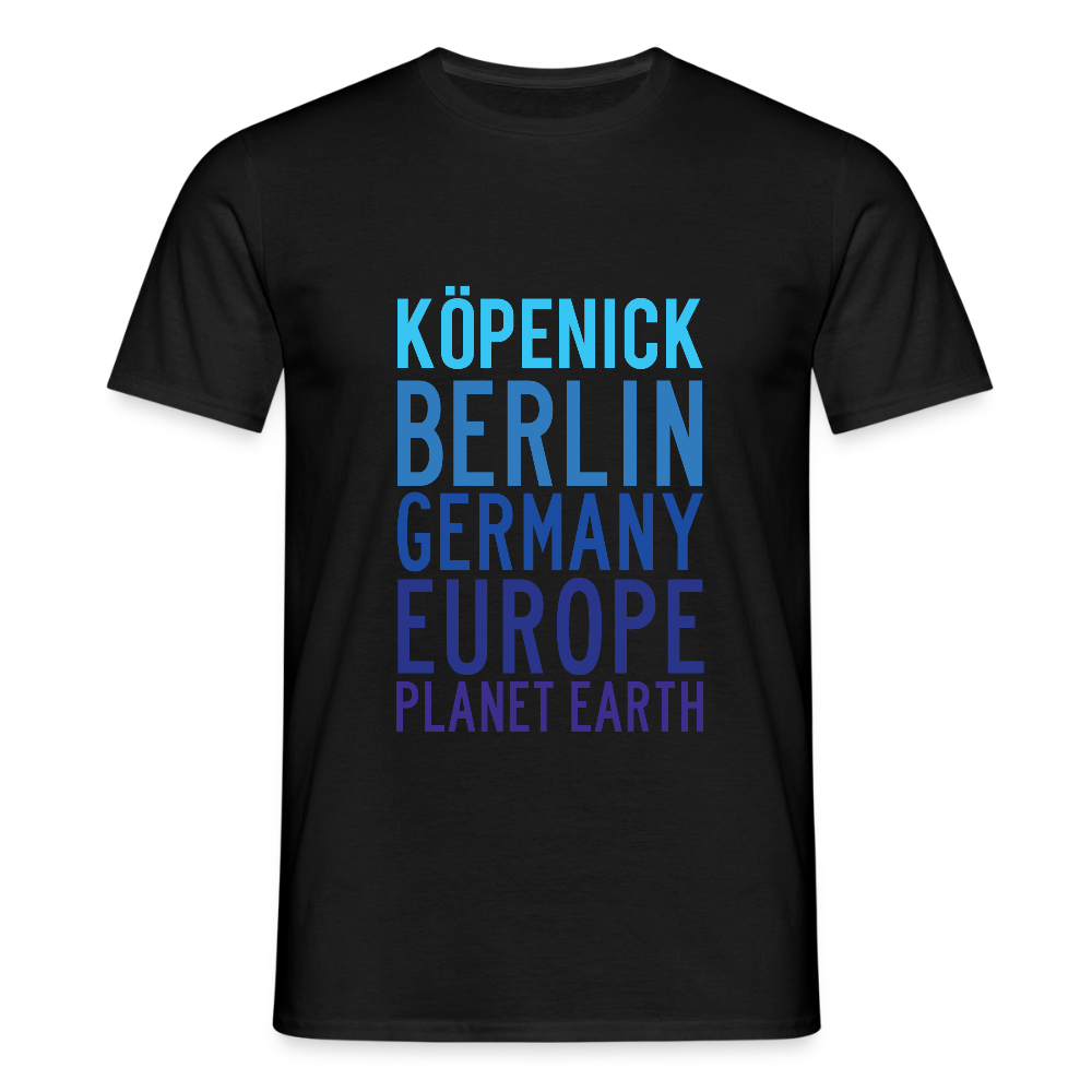 Köpenick Planet Earth - Männer Premium T-Shirt - Schwarz