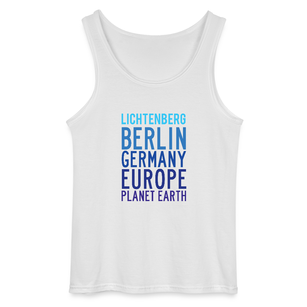 Lichtenberg Planet Earth - Männer Tank Top - Weiß