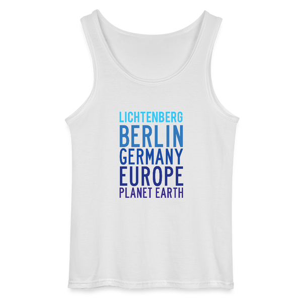 Lichtenberg Planet Earth - Männer Tank Top - Weiß