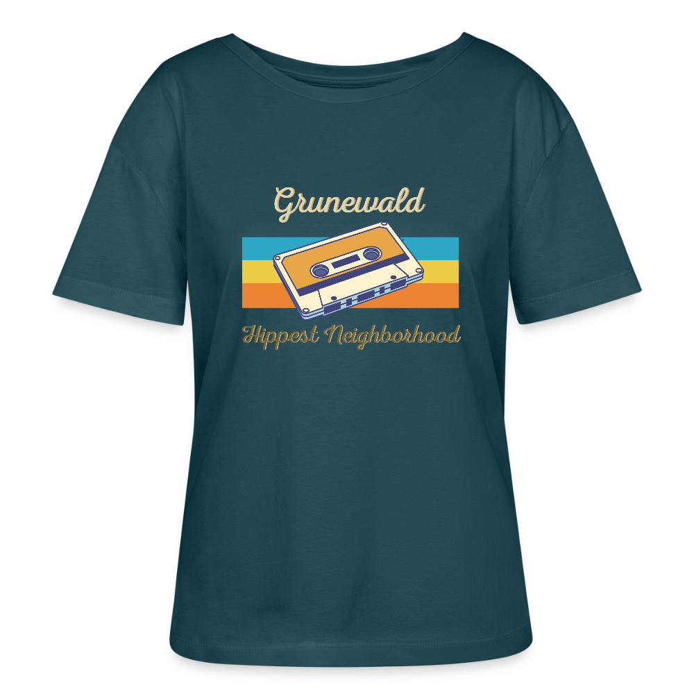 Grunewald Hippest Neighborhood - Relaxed Rundhals Frauen Bio-T-Shirt - Dunkles Petrol