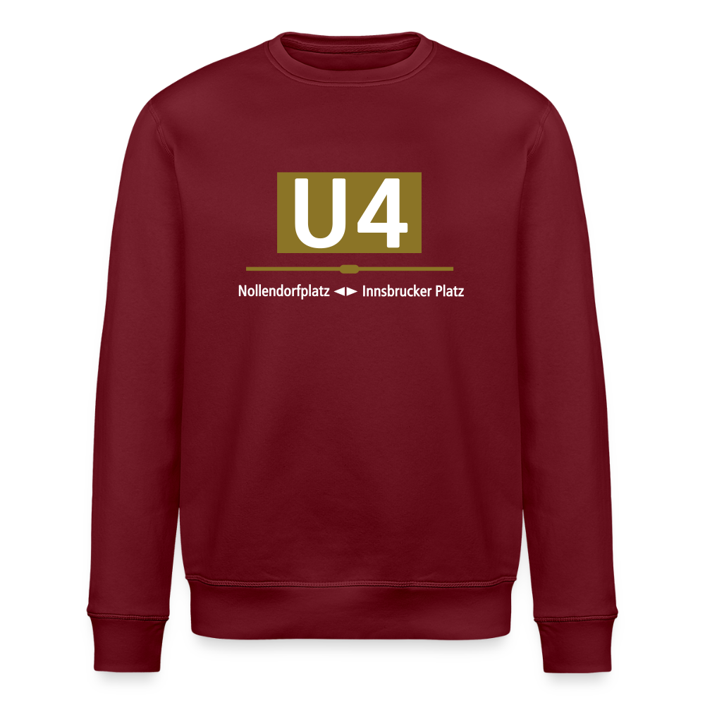 U4 - Unisex Bio Sweatshirt - Burgunderrot