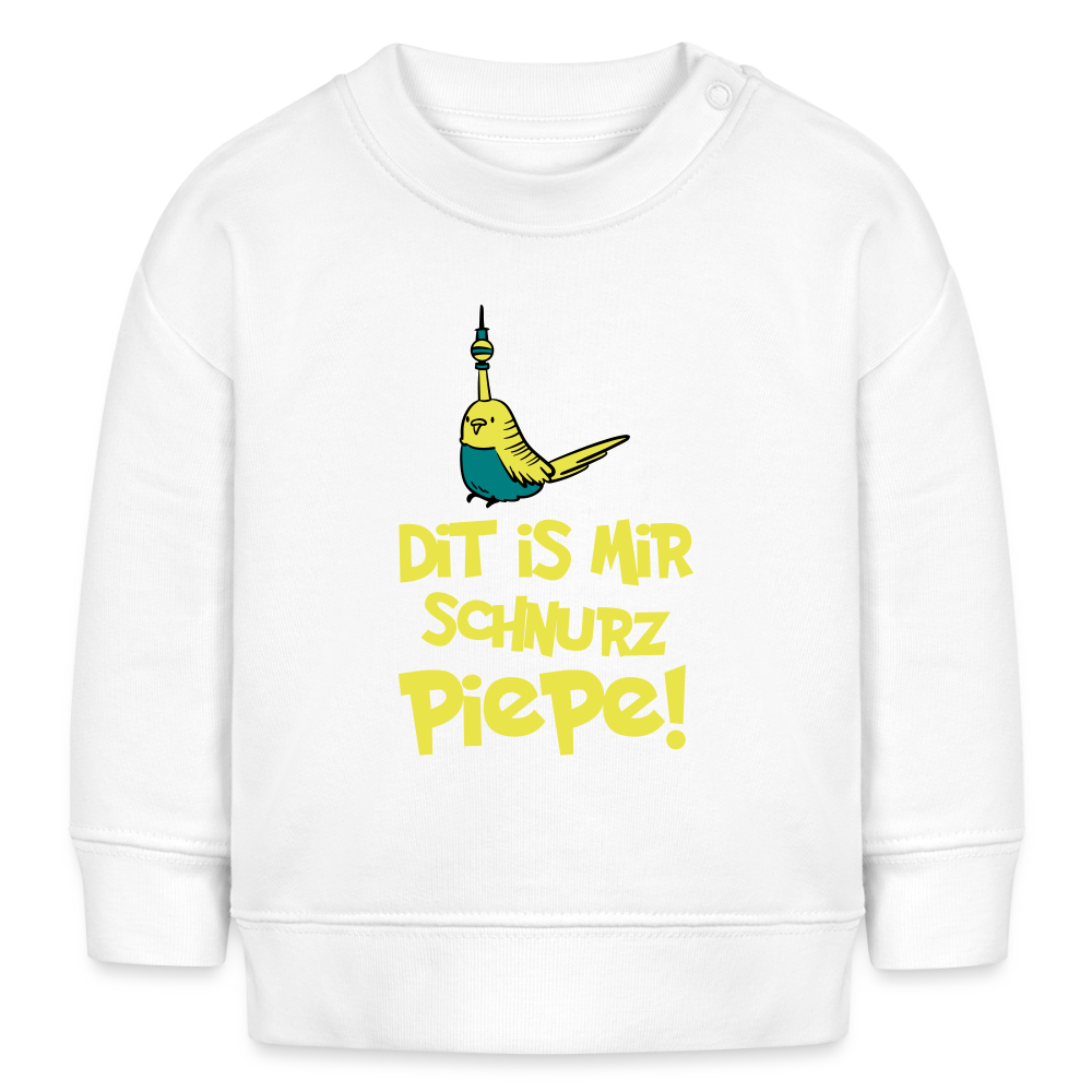 Schnurz Piepe mit Piep - Baby Bio Pullover - Weiß