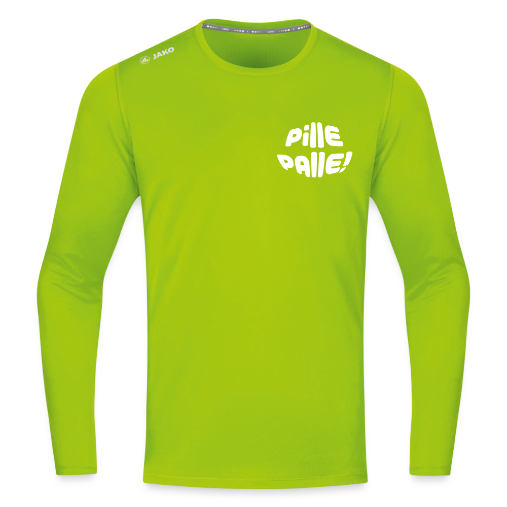 Pille Palle - Männer Sport Langarmshirt - Neongrün