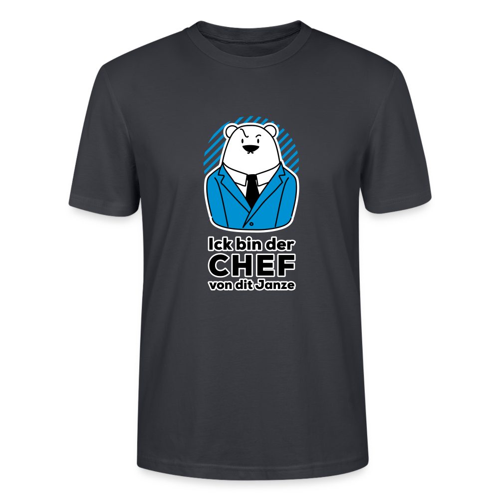 Chef - Männer Bio T-Shirt - Dunkles Graublau