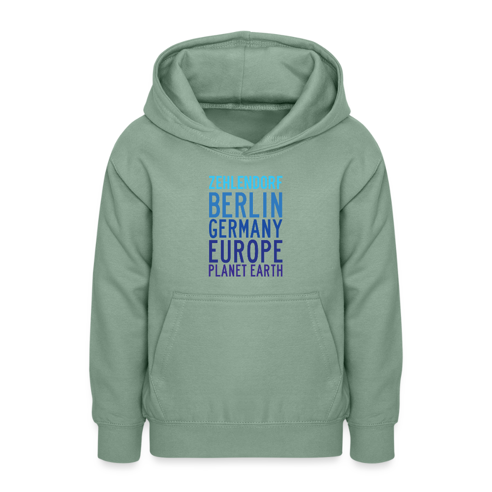 Zehlendorf Planet Earth - Teenager Hoodie - Graugrün