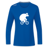 Fahrradbär - Frauen Sport Langarmshirt - Royalblau