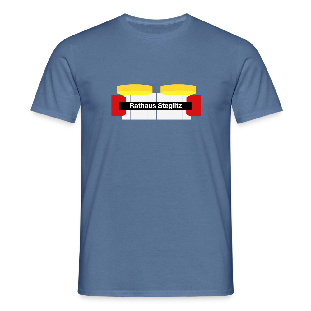 Rathaus Steglitz - Männer Premium T-Shirt - Taubenblau 