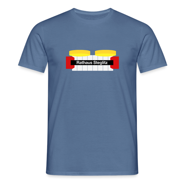 Rathaus Steglitz - Männer Premium T-Shirt - Taubenblau 