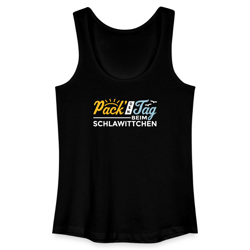Pack' den Tag beim Schlawittchen - Frauen Bio Tank Top - Schwarz
