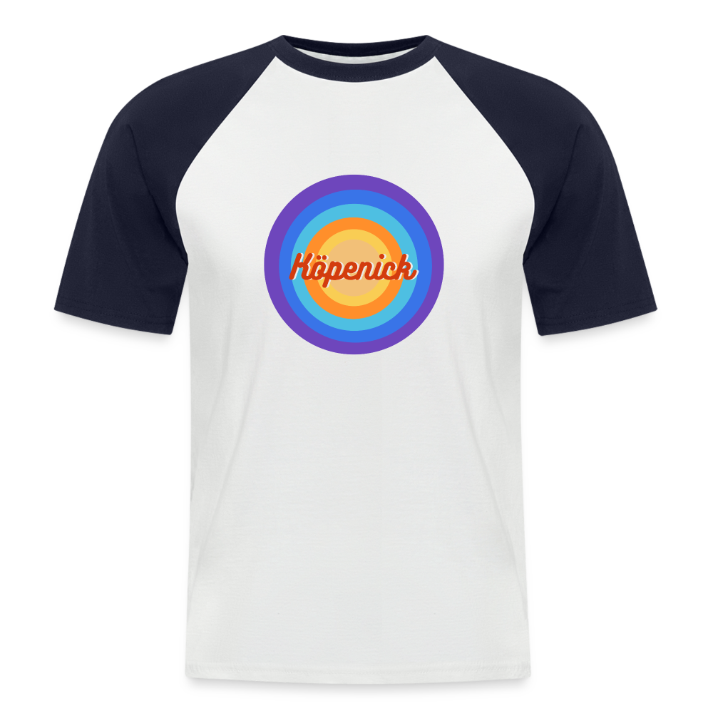 Köpenick Retro - Männer Baseball T-Shirt - Weiß/Navy