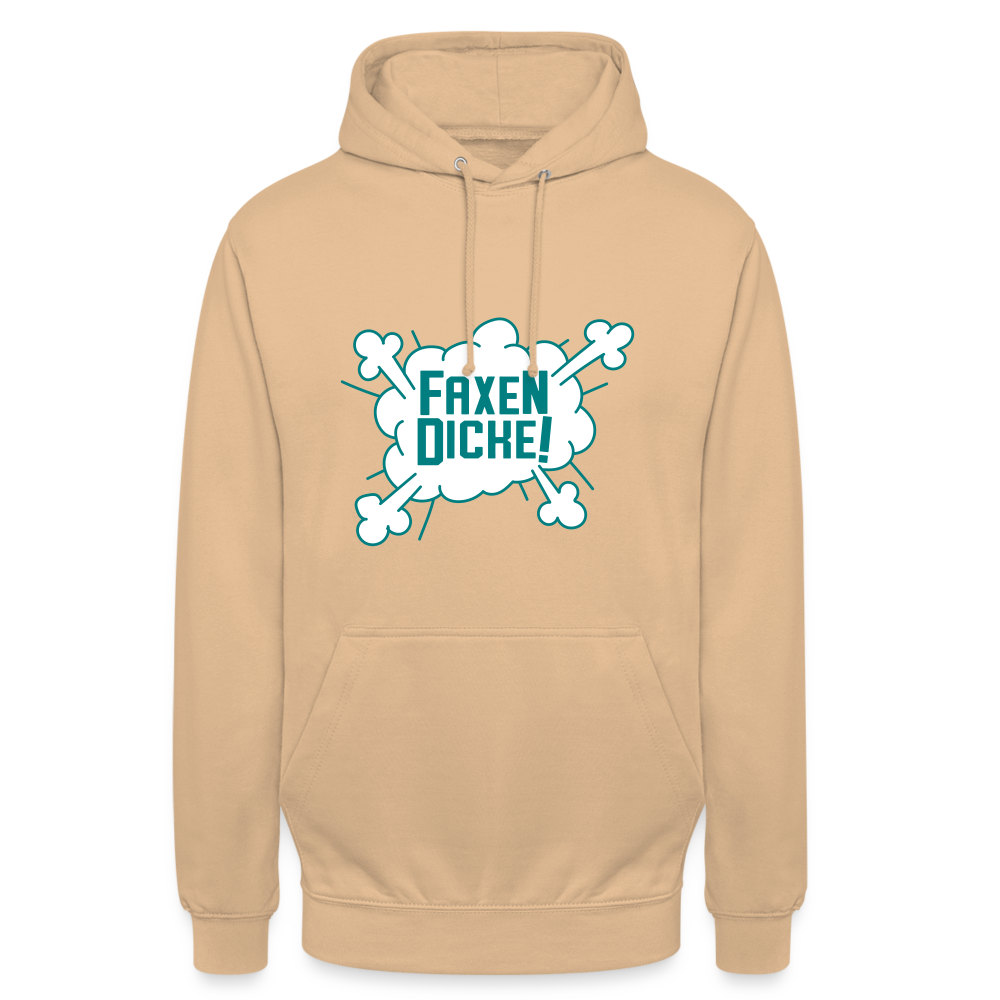 Faxen Dicke! - Unisex Hoodie - Pfirsich