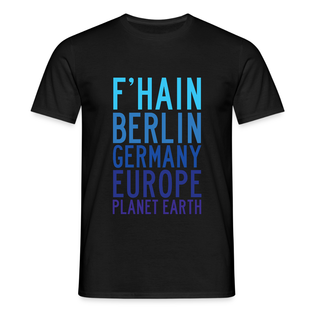 F'hain - Planet Earth - Männer Premium T-Shirt - Schwarz