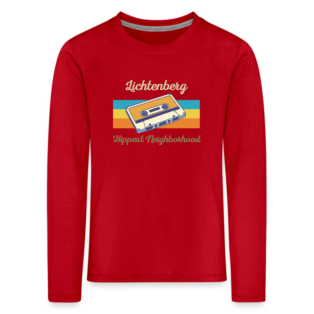 Lichtenberg Hippest Neighborhood - Kinder Langarmshirt - Rot