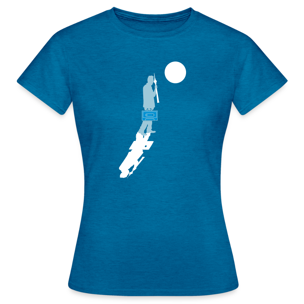 Unterwegs in Berlin - Frauen Premium T-Shirt - Antikblaues Saphir meliert