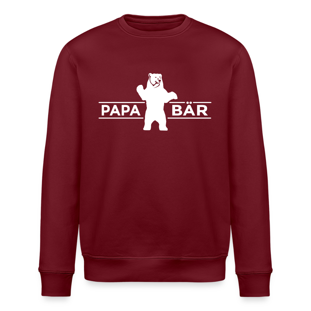 Papa Bär - Unisex Bio Sweatshirt - Burgunderrot