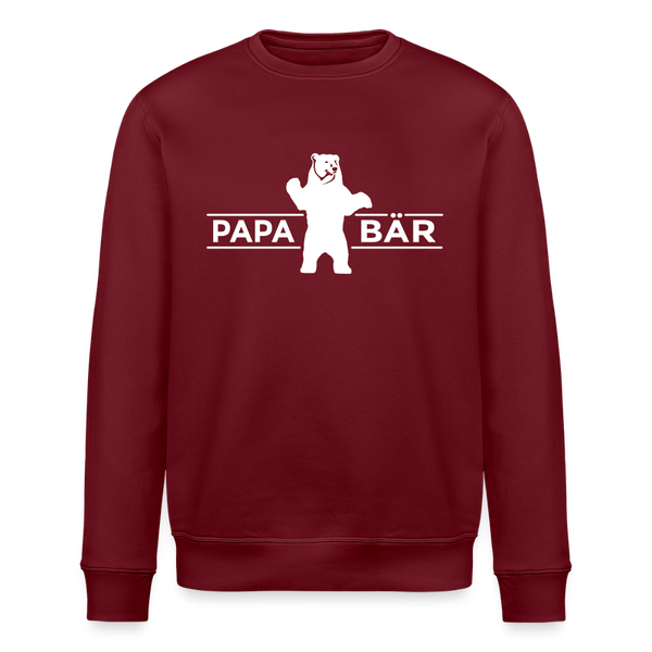 Papa Bär - Unisex Bio Sweatshirt - Burgunderrot