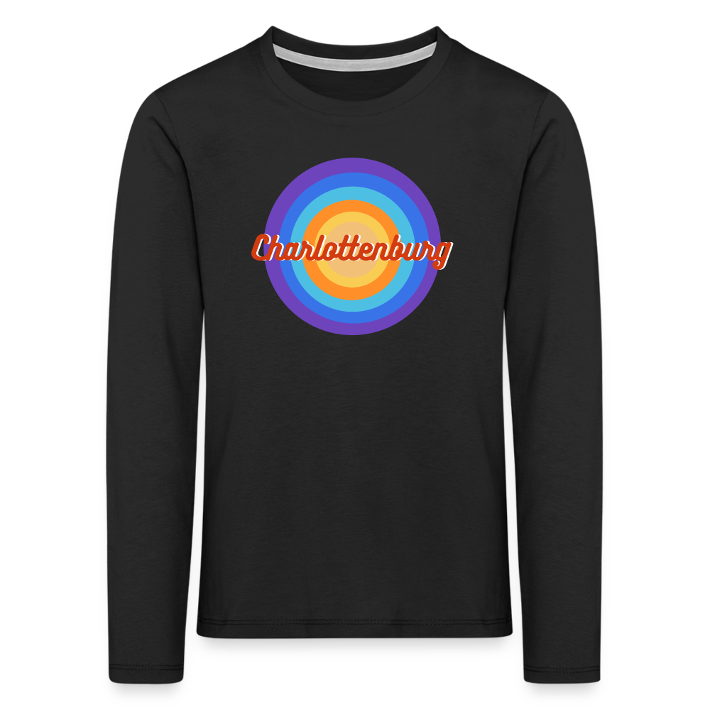 Charlottenburg Retro - Kinder Langarmshirt - Schwarz