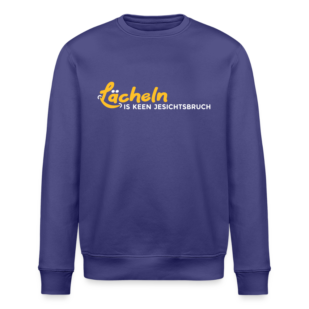 Lächeln is keen Jesichtsbruch - Unisex Bio Sweatshirt - Dämmerung