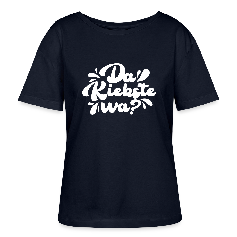 Kiekste - Relaxed Rundhals Frauen Bio-T-Shirt - Navy