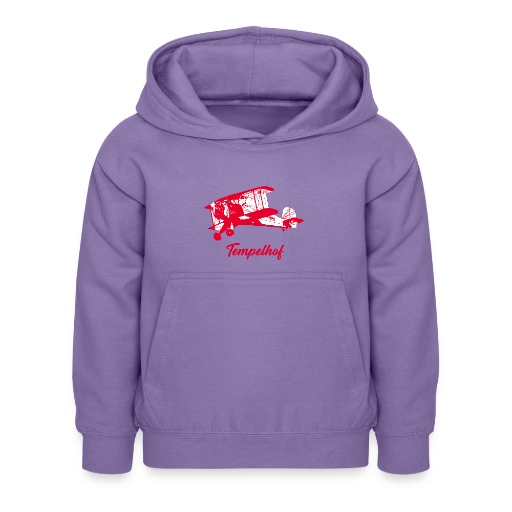 Tempelhof Flugzeug rot - Kinder Hoodie - Lavendel